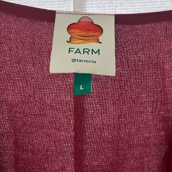 FARM Rio Burgundy, Black, and Tan Polka Dot Maxi Dress - Picture 5 of 11